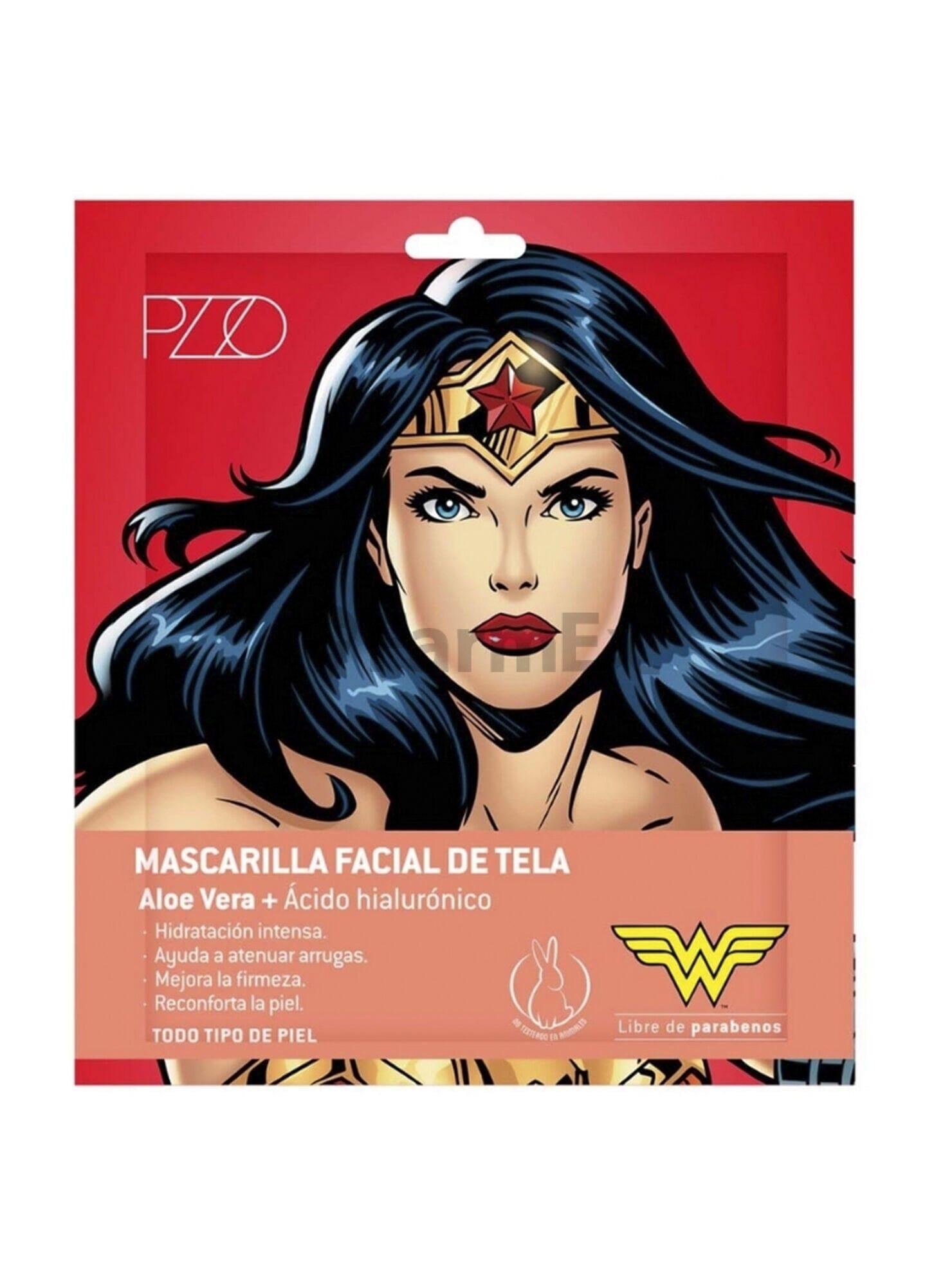 Mascarilla facial de tela "Mujer Maravilla" PETRIZZIO